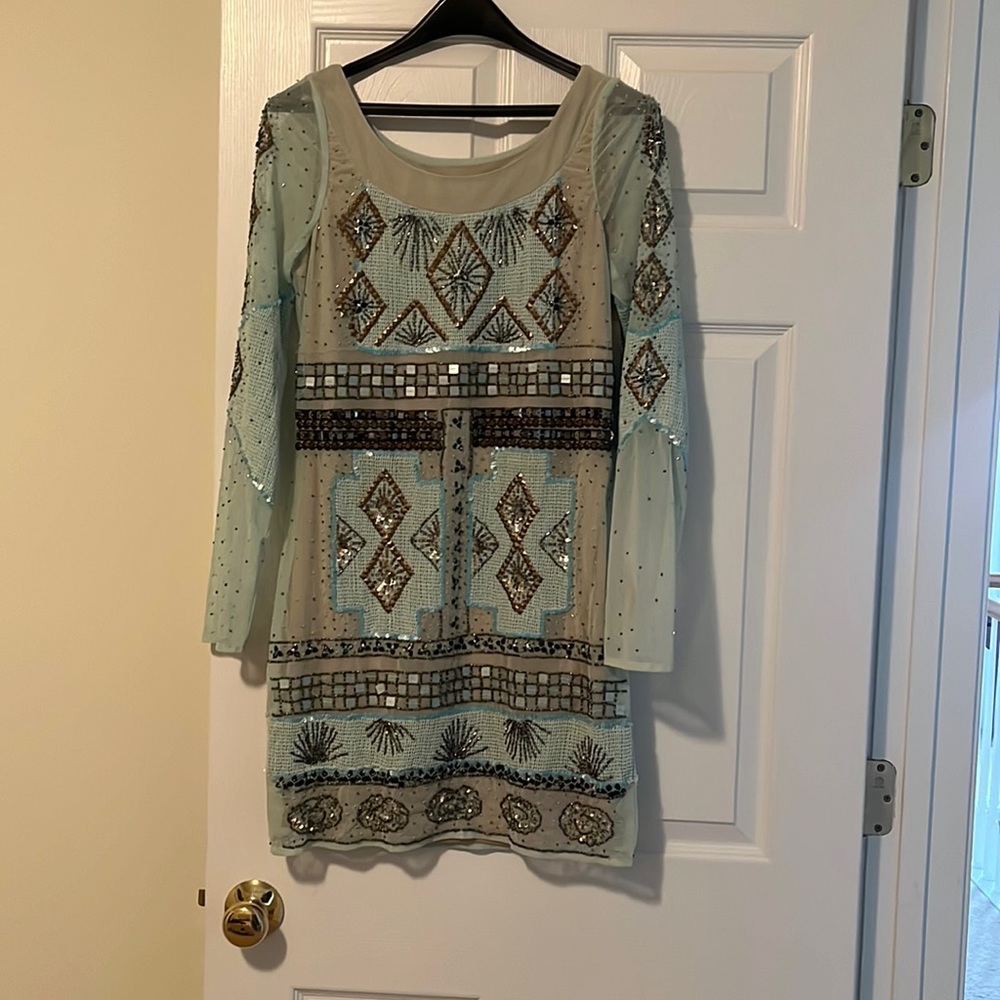 Beaded lined Jean Louis Scherrer cocktail dress